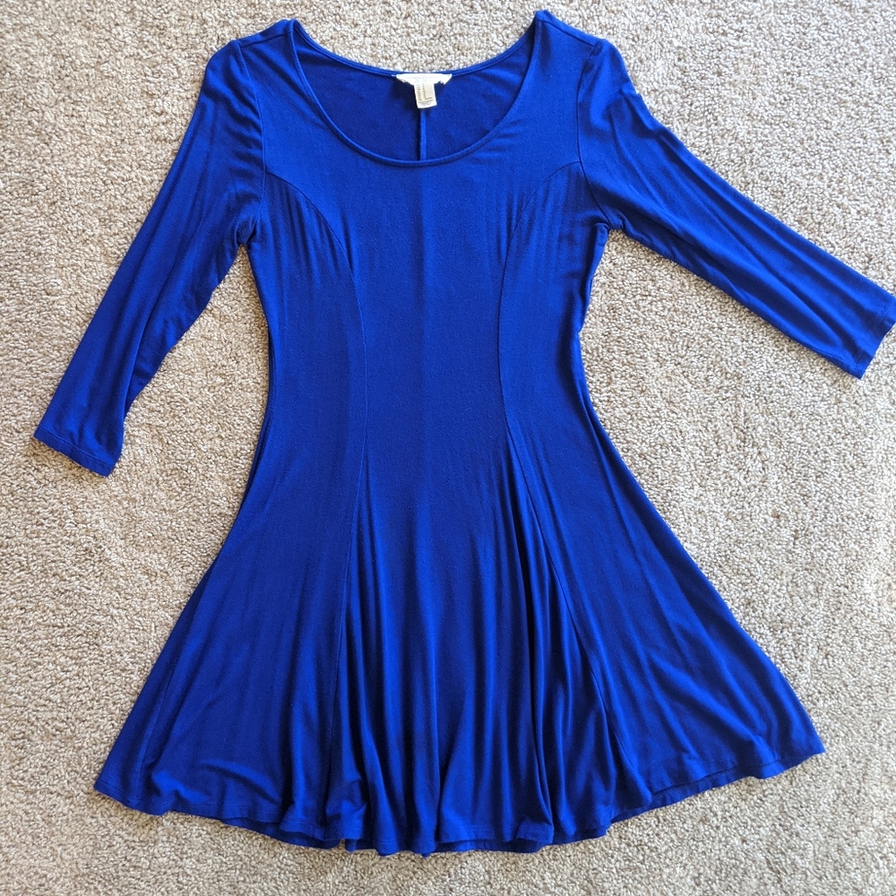 Royal Blue A-Line Dress
